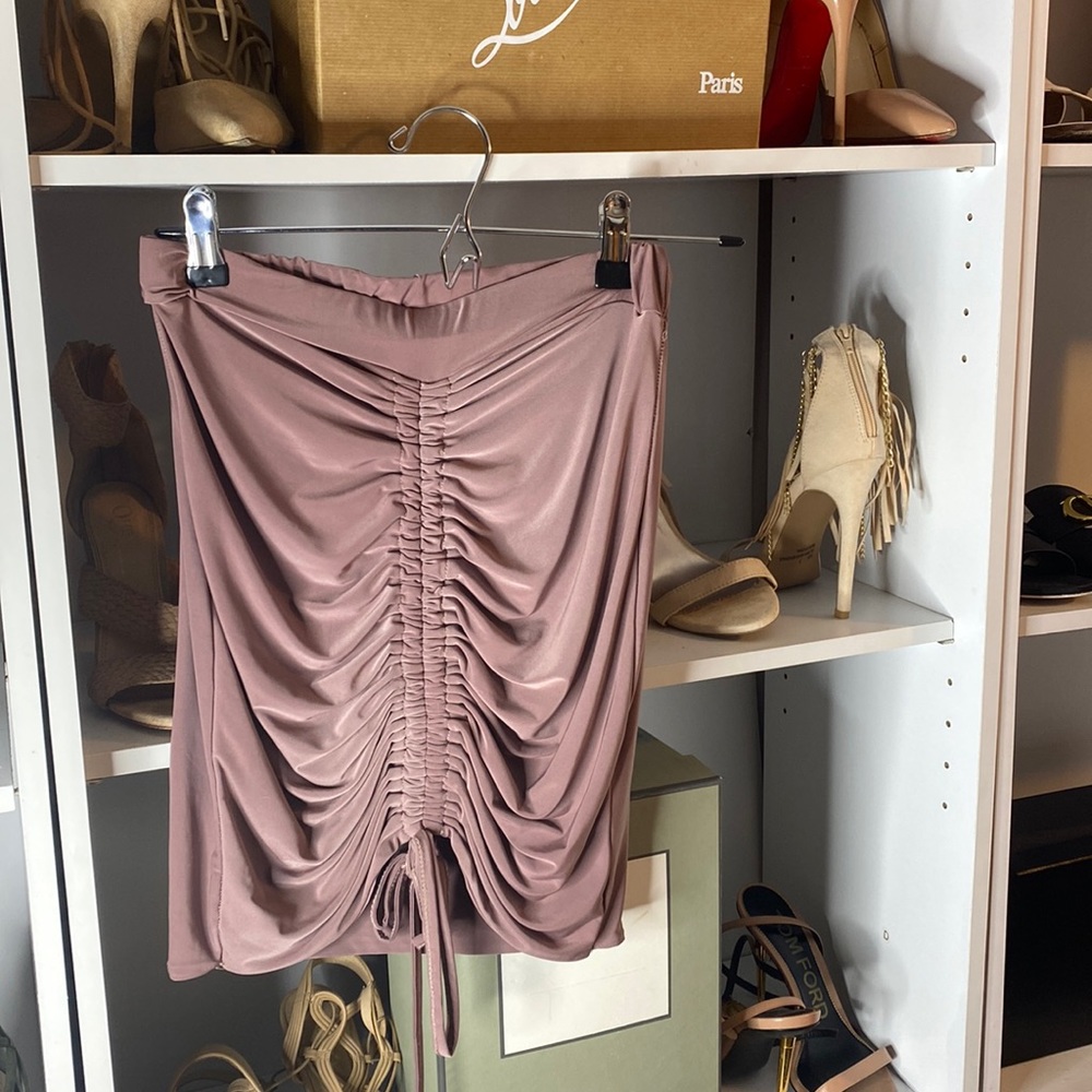 Tie mini skirt